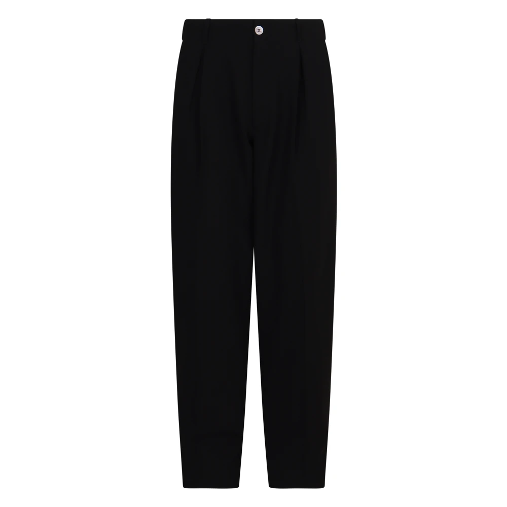 Emporio Armani Mannelijk Zwart Broeken Heren, M, Polyester, Polyester Technische Stof Broek Met Zakken