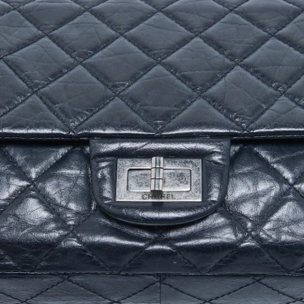 Chanel Vintage Pre-owned Leather chanel-bags Blue Dames