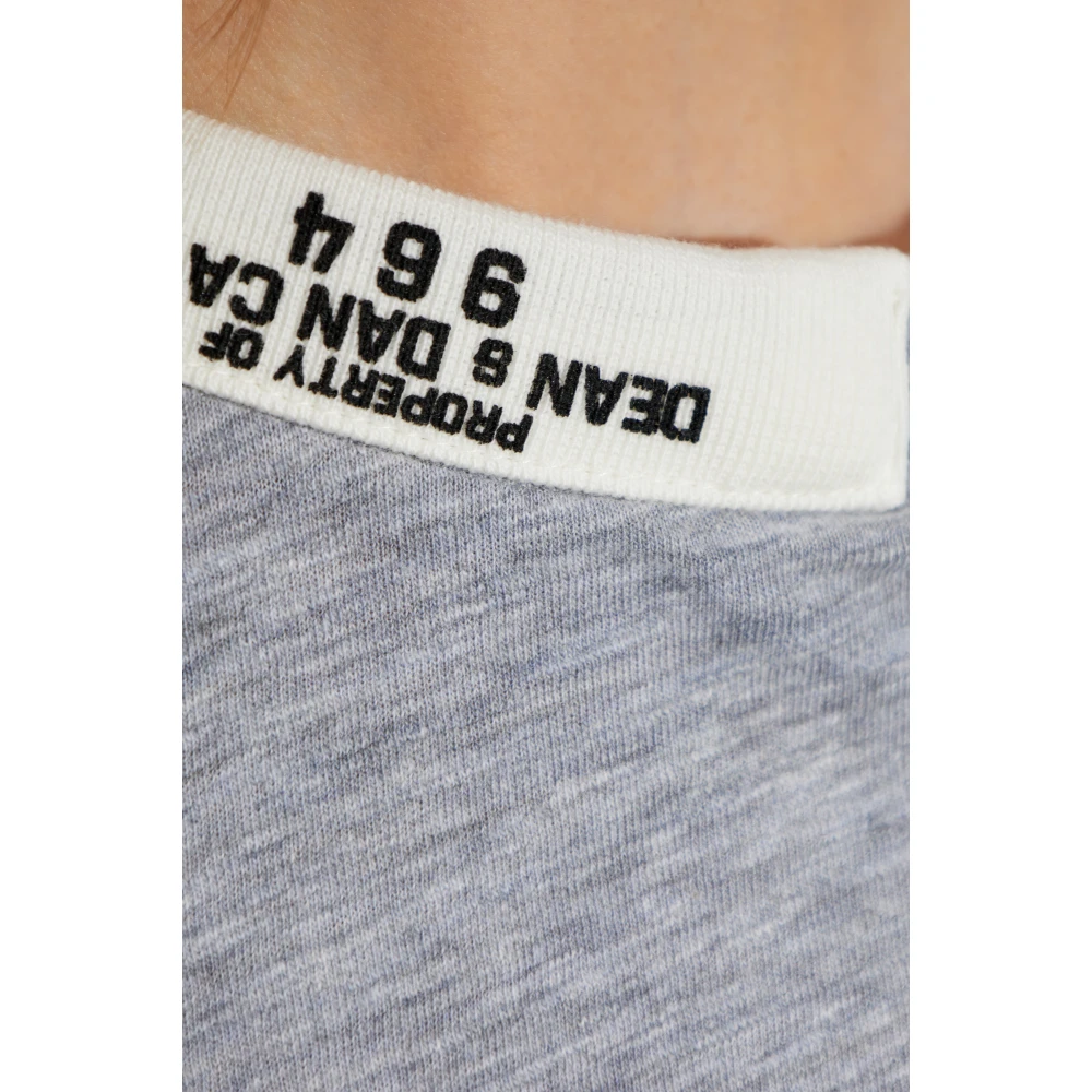 Dsquared2 T-shirt met logo Gray Dames
