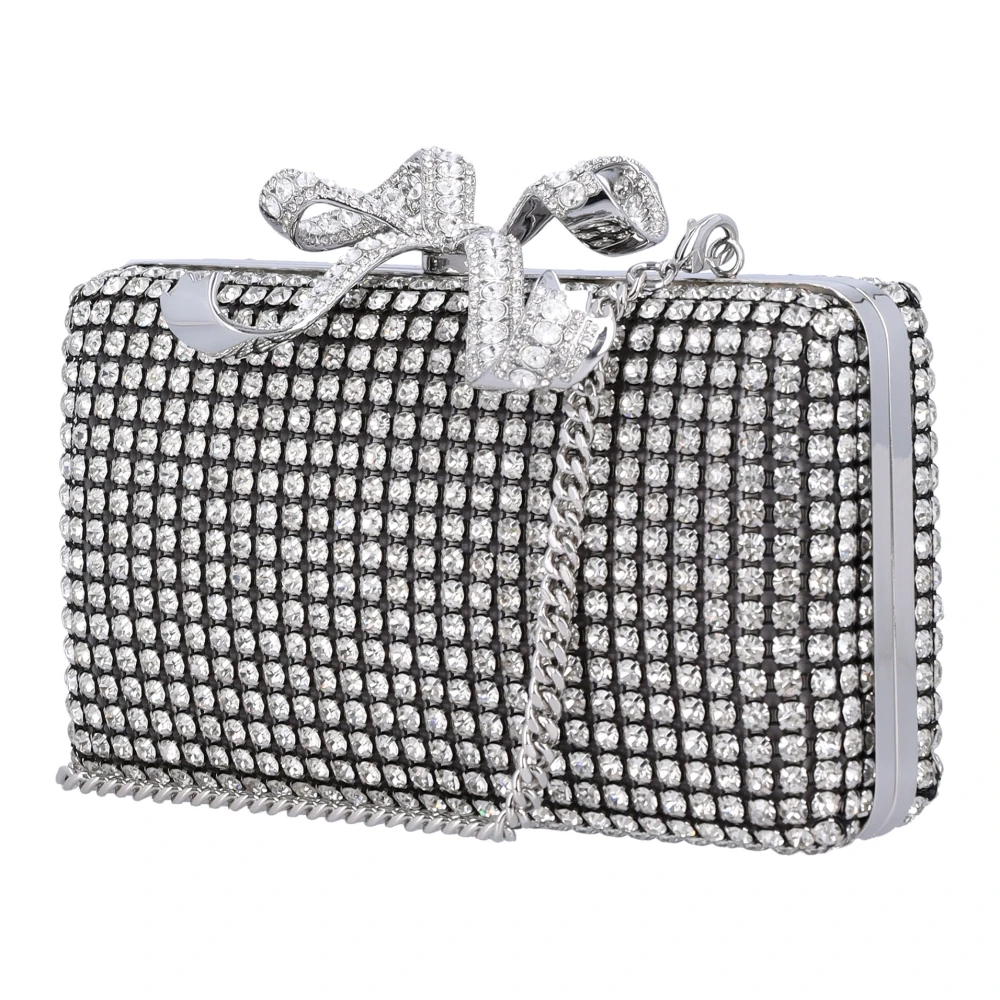 Self Portrait Kristallen Box Clutch Zilver Handtas Gray Dames