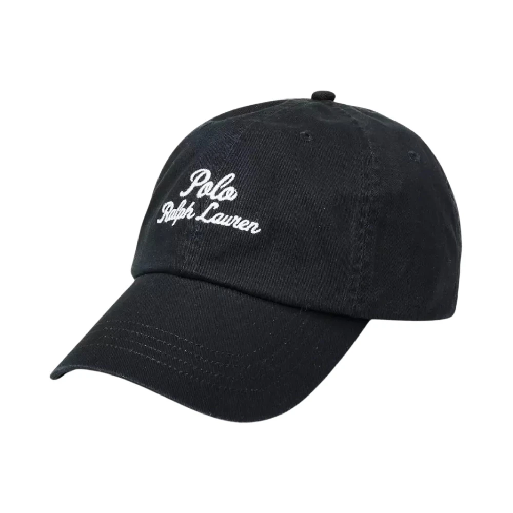Ralph Lauren Zwarte pet met klep en Twill Ball-logo Black Heren