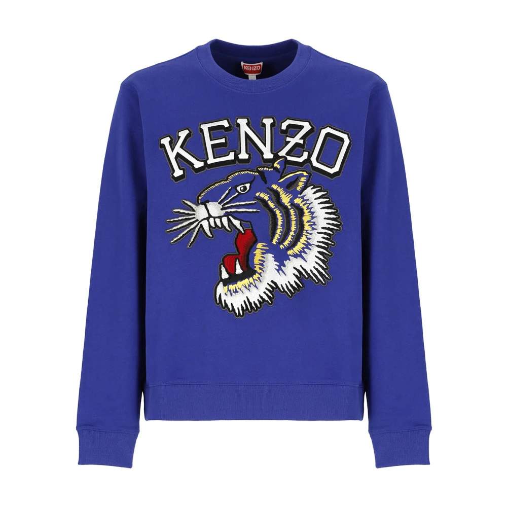 Kenzo Round-neck Knitwear Blue Heren