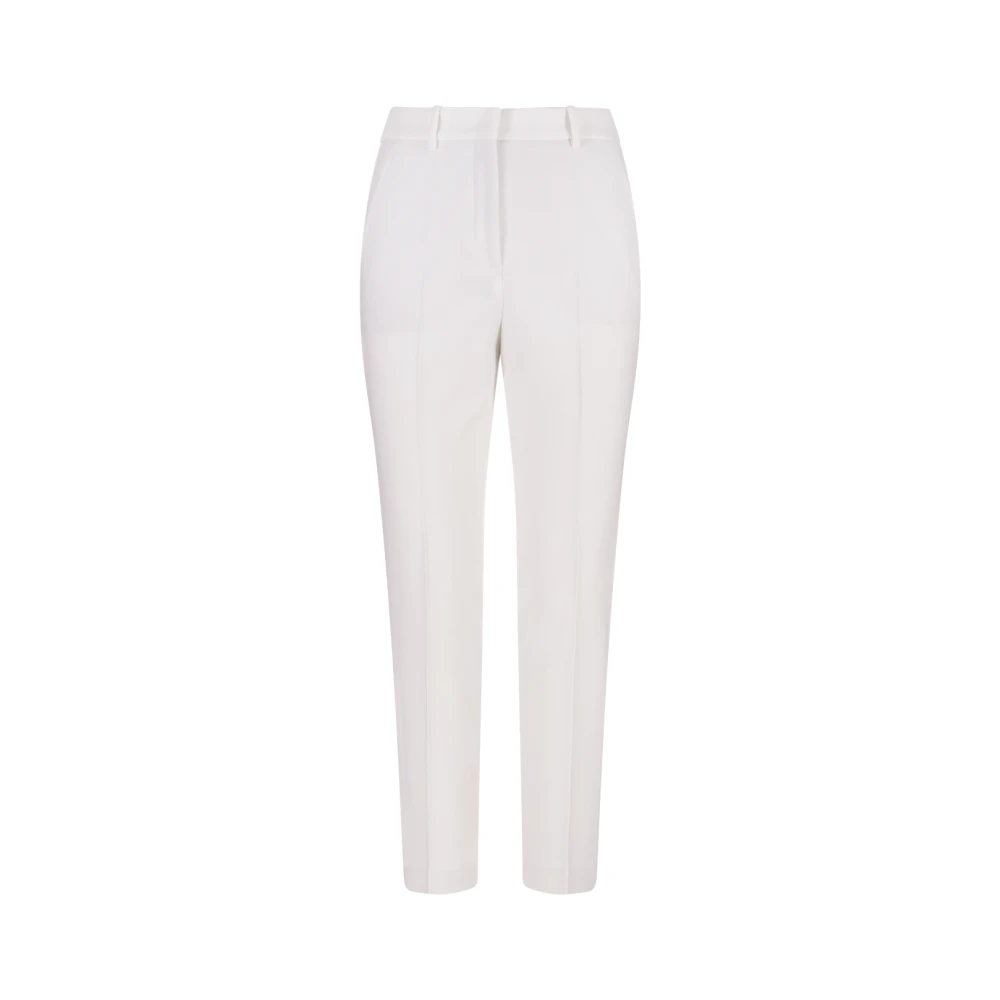 Incotex Witte Op Maat Gemaakte Wollen Broek White Dames