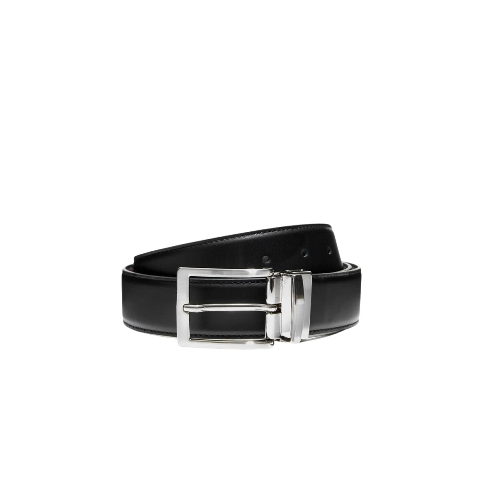 Scarosso Black Reversible Smooth /Brown Belt - Male - Belts - 95 Cm - Accessories