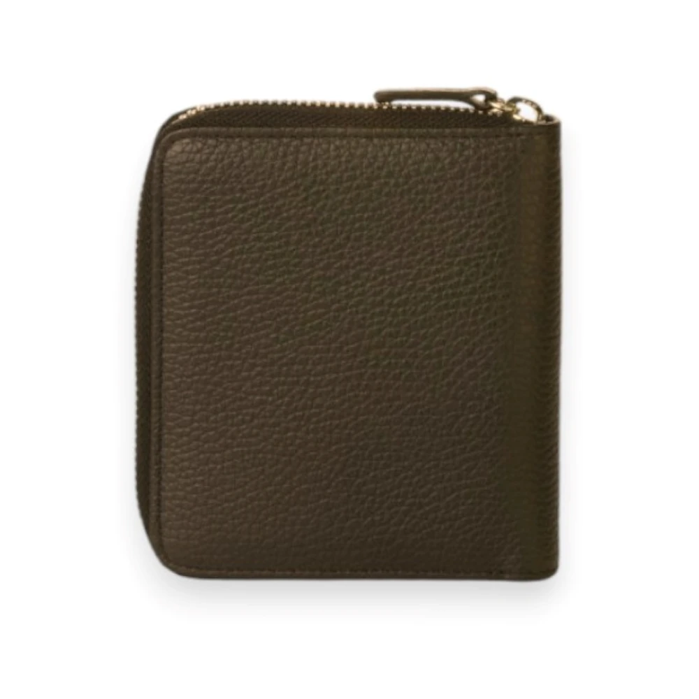 Orciani Kleine leren portemonnee met ritssluiting Black Heren