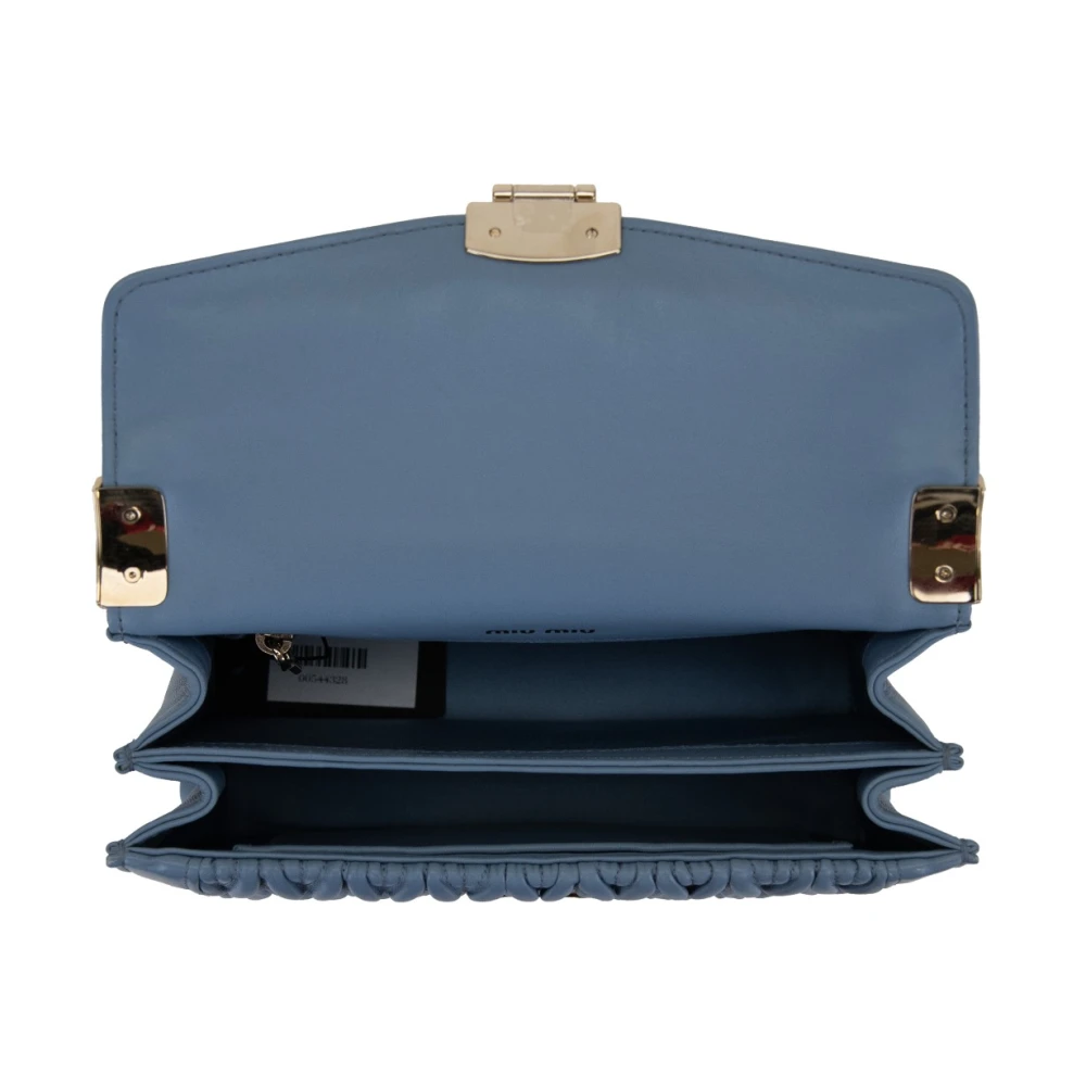 Miu Schoudertas met drukknoopsluiting Blue Dames