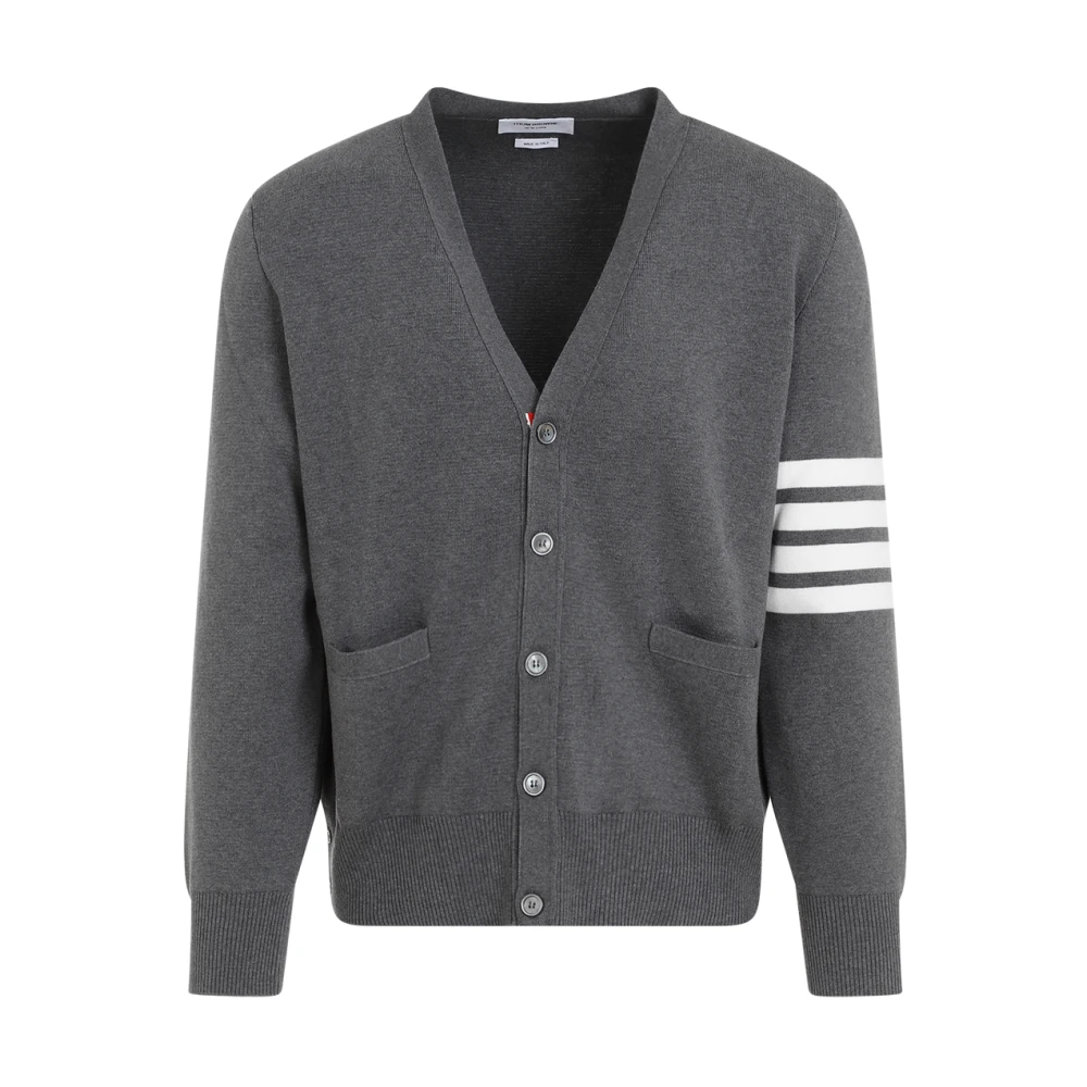 Thom Browne Grijze Milano Stitch Cardigan Sweater Gray Heren