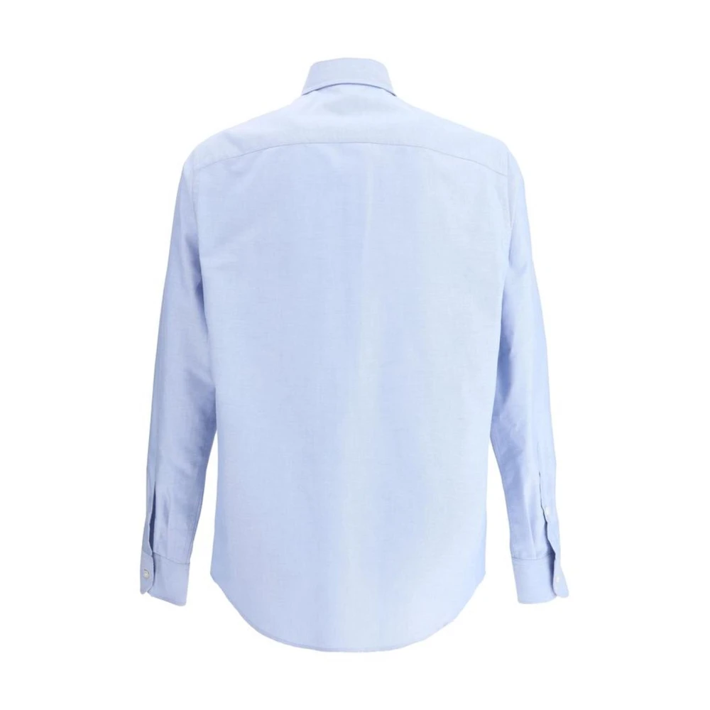 Valentino Geborduurde Zak Katoenen Overhemd Blue Heren