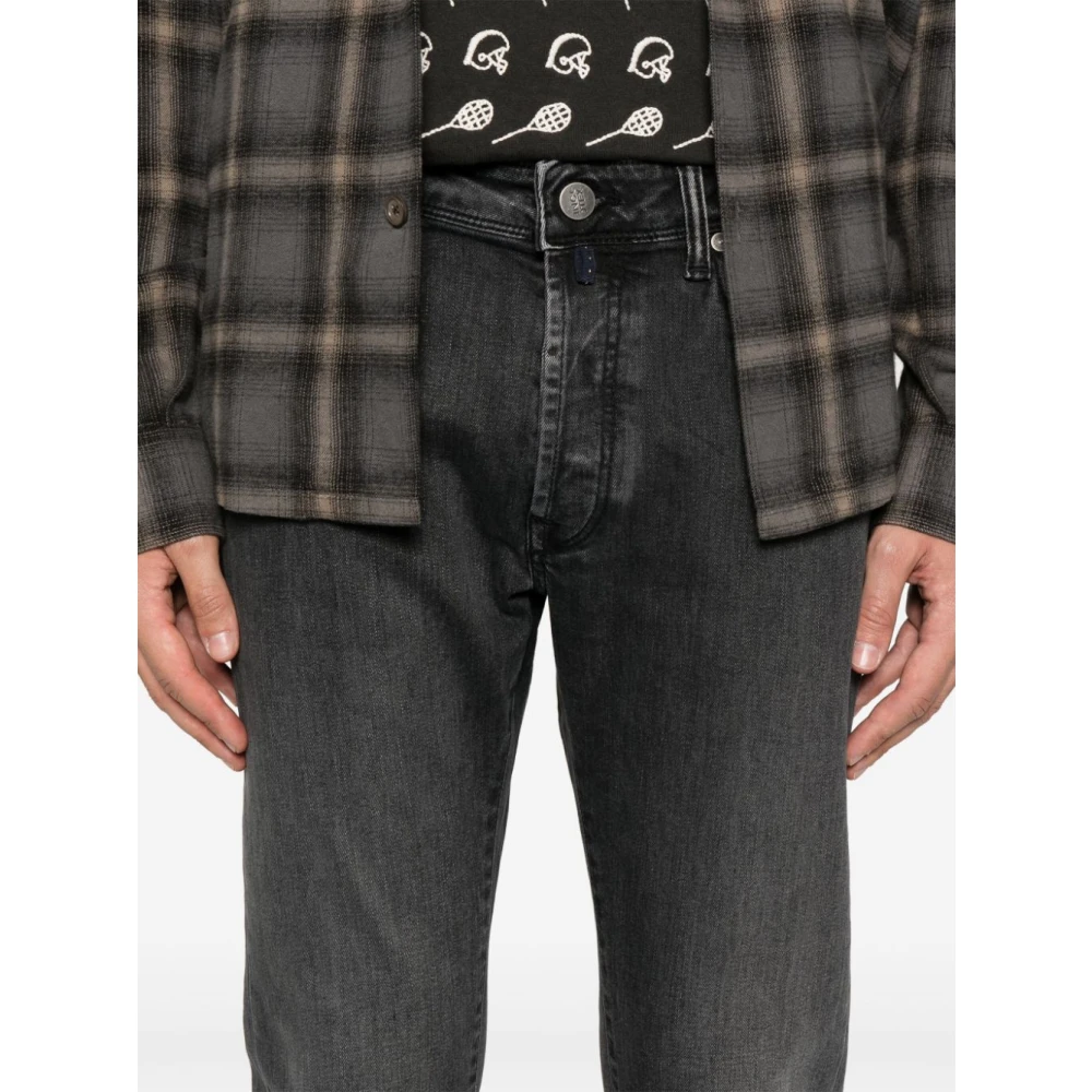 Incotex Zwarte Skinny Cut Denim Jeans Black Heren