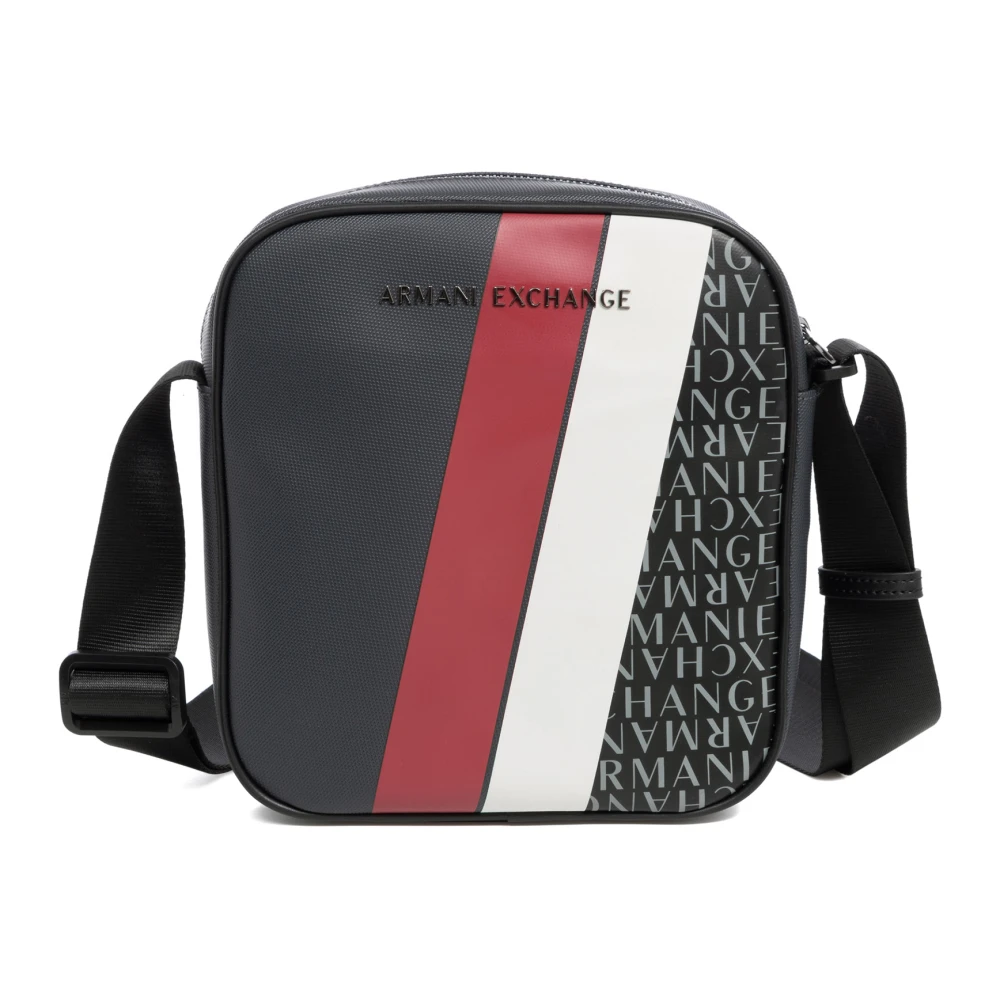 Armani Exchange Crossbody tas met verstelbare schouderband Gray Heren
