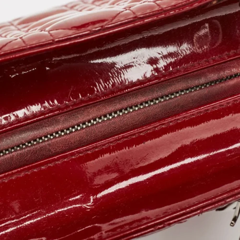 Dior Vintage Pre-owned Leather handbags Red Dames