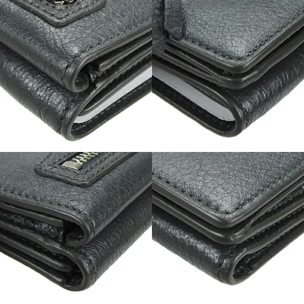 Balenciaga Vintage Pre-owned Leather wallets Gray Dames