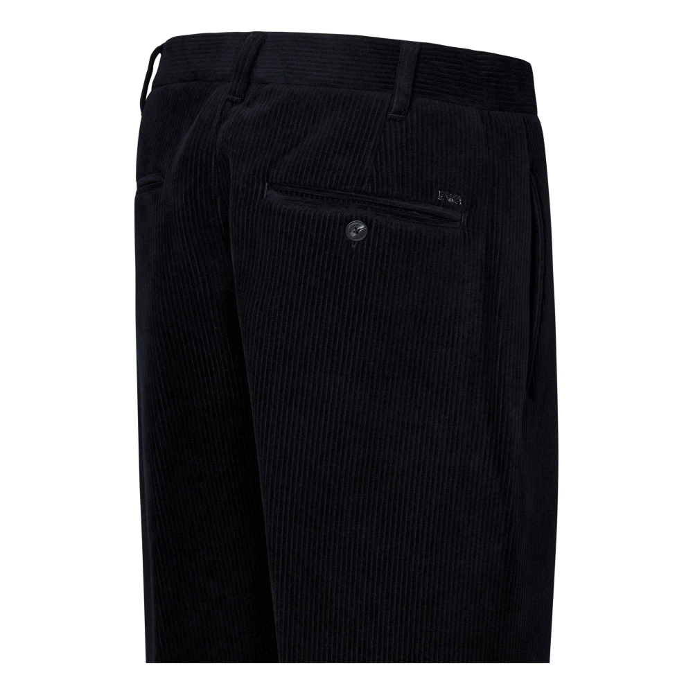 Emporio Armani Blauwe Broek met Verborgen Sluiting Blue Heren