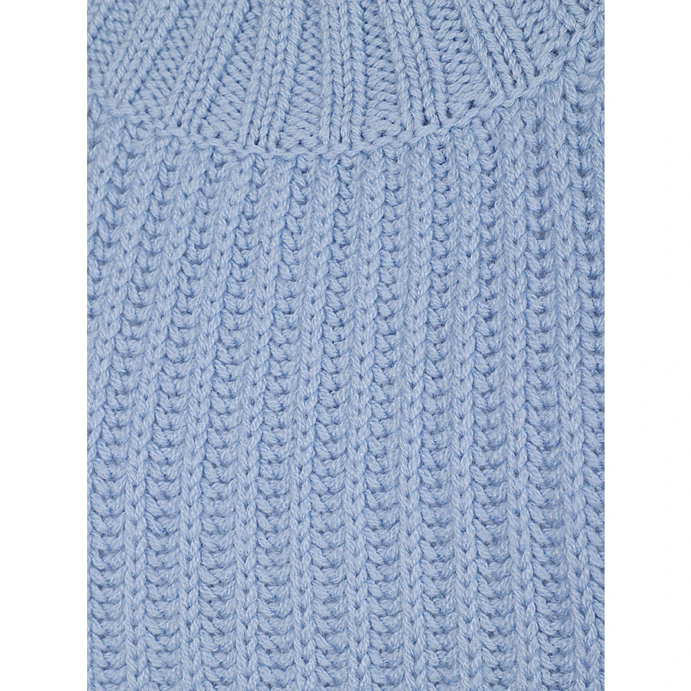 Max Mara Weekend Blauwe Mouwloze Wollen Trui Blue Dames