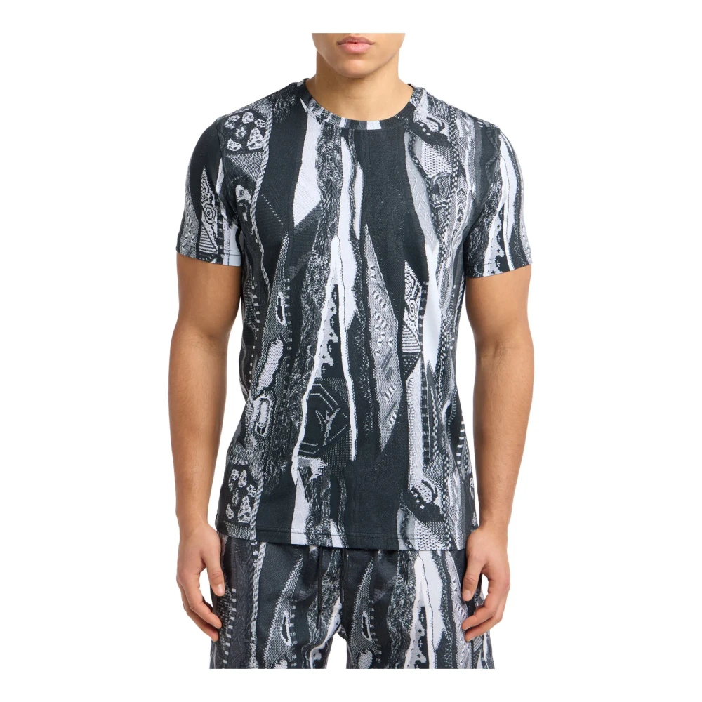 Carlo colucci Zwart Heren T-shirt Stijlvolle Tee Multicolor Heren