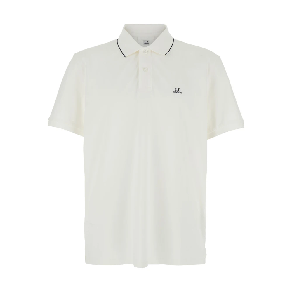 C.p. Company Men's White Polo Stripe T-Shirts And Polos Large