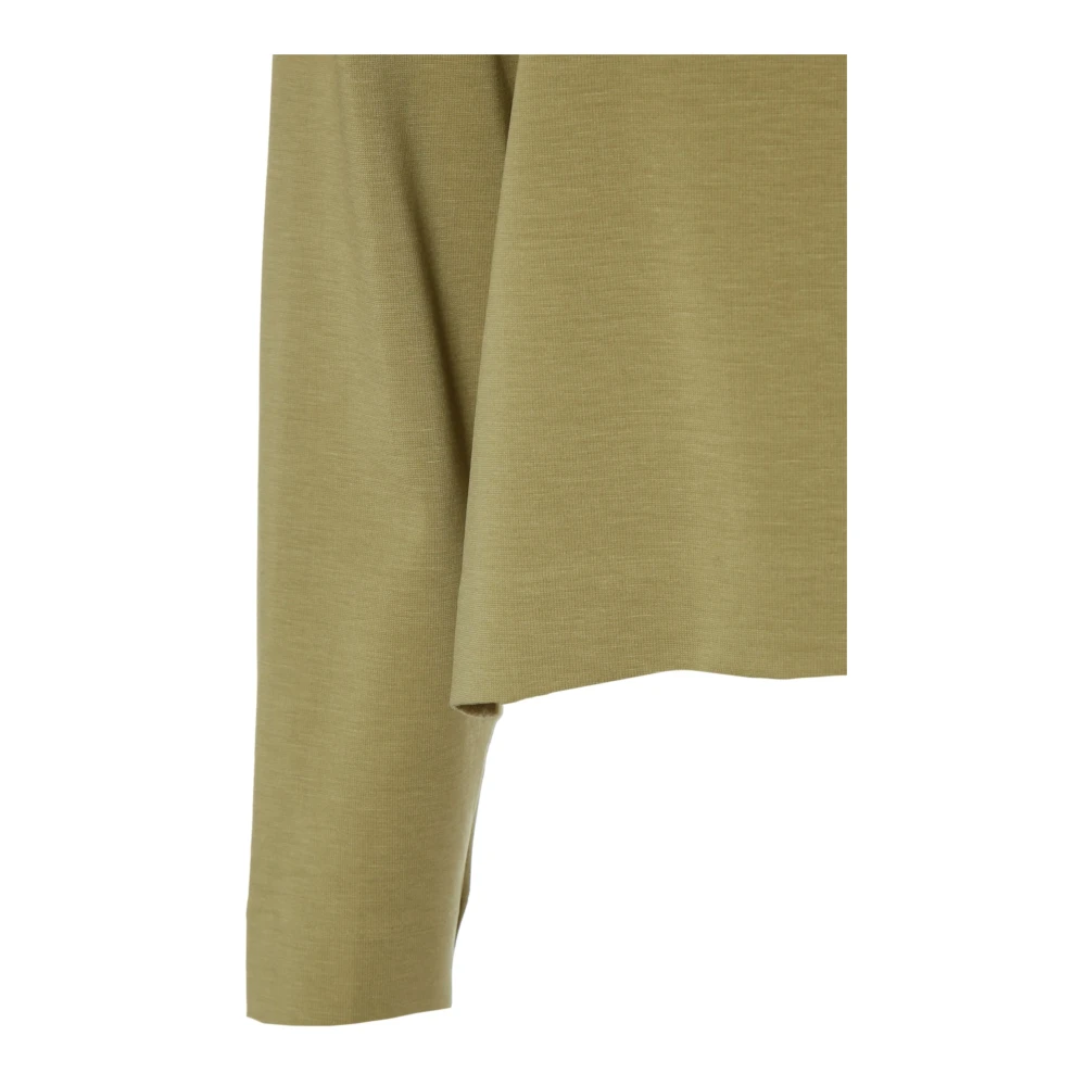 drykorn Cropped Longsleeve met Boothals Green Dames