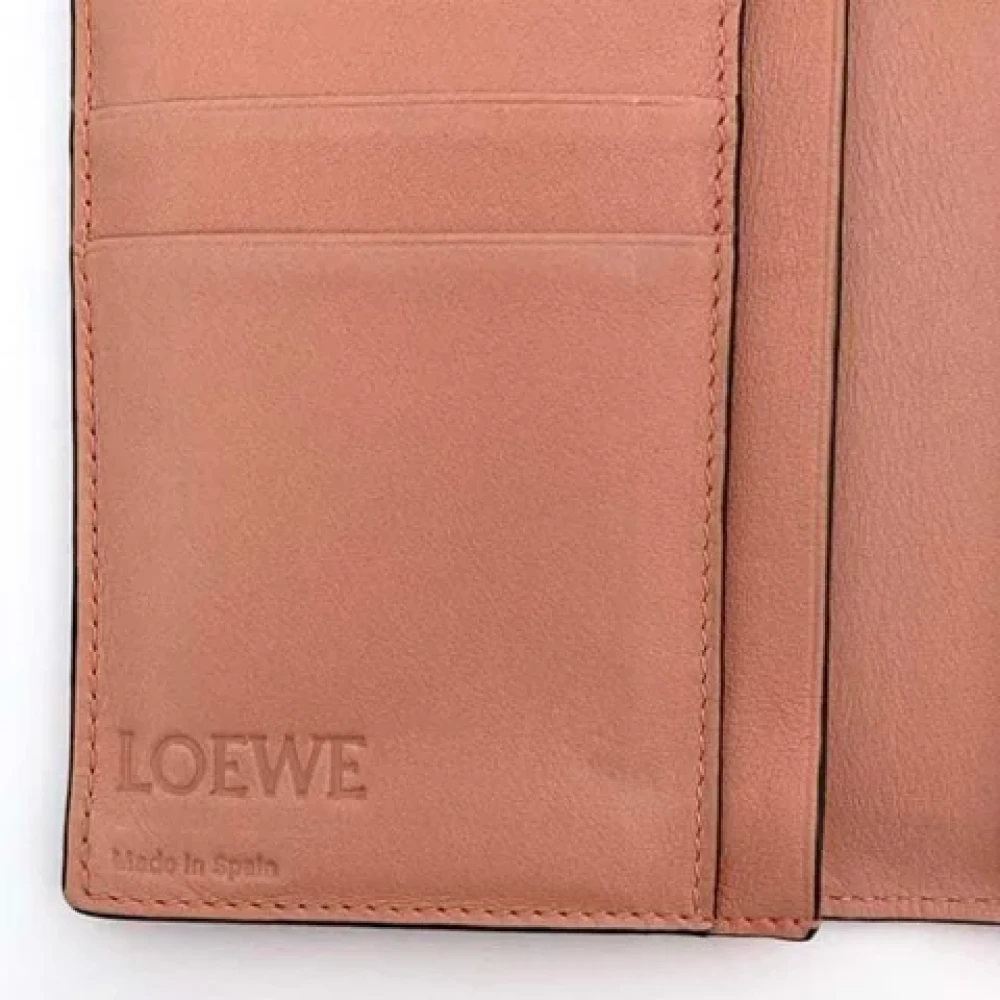 Loewe Pre-owned Leather wallets Orange Dames