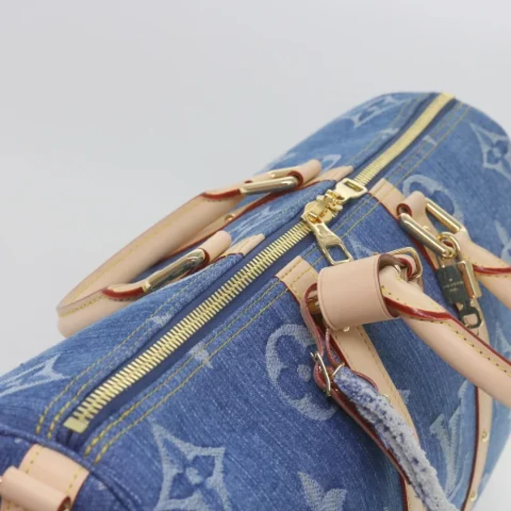 Louis Vuitton Vintage Pre-owned Denim travel-bags Blue Dames