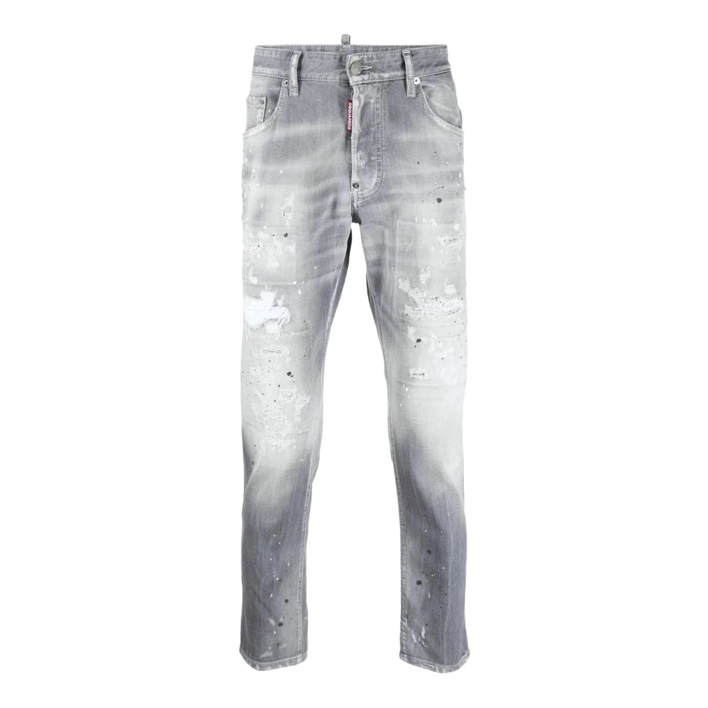 Dsquared2 Straight-Leg Jeans Gray, Herr