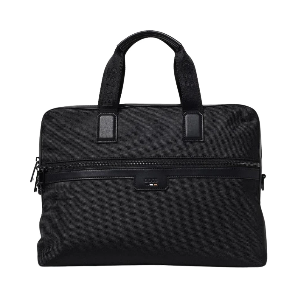 Hugo Men's Black Laptop Bags & Cases, One Size, Business Briefcase For