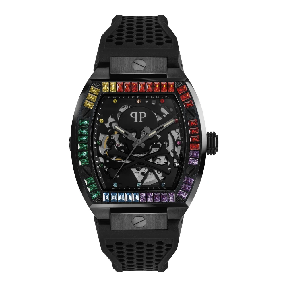 Philipp Plein Uomo Nero Orologio Da Automatico The $Keleton Rainbow Pwbaa0621
