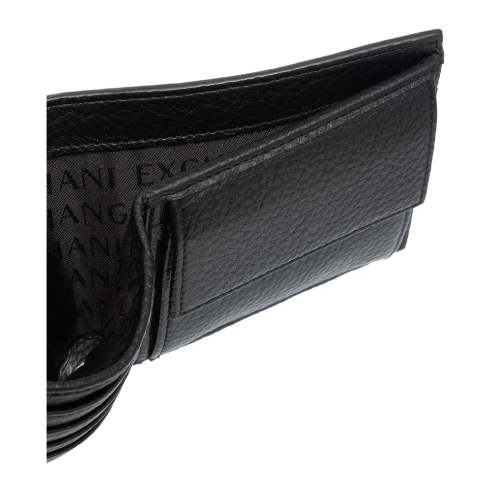 Armani Exchange Portemonnee met effen logo Black Heren