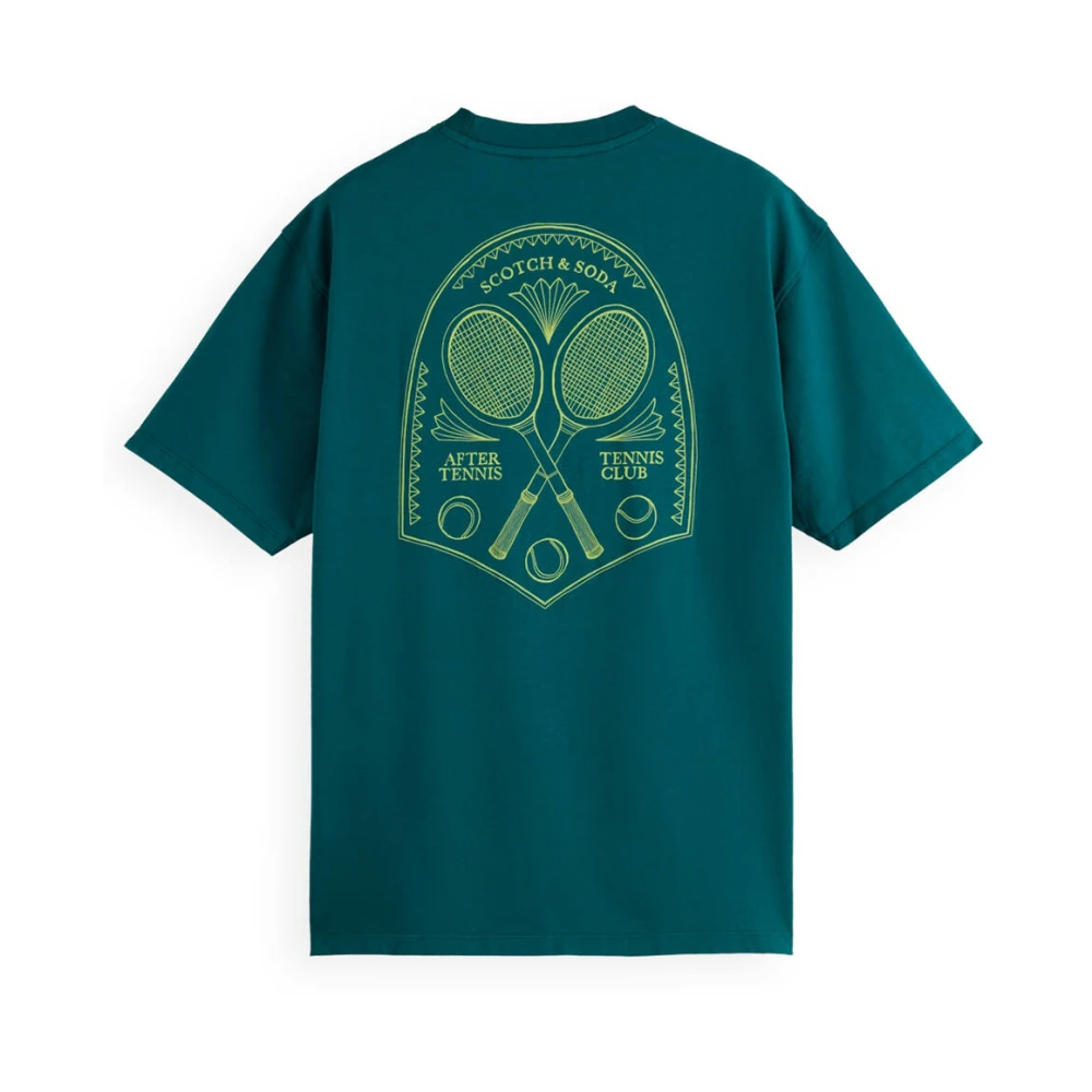 Scotch & Soda Artwork Relaxed Fit T-shirt Green Heren