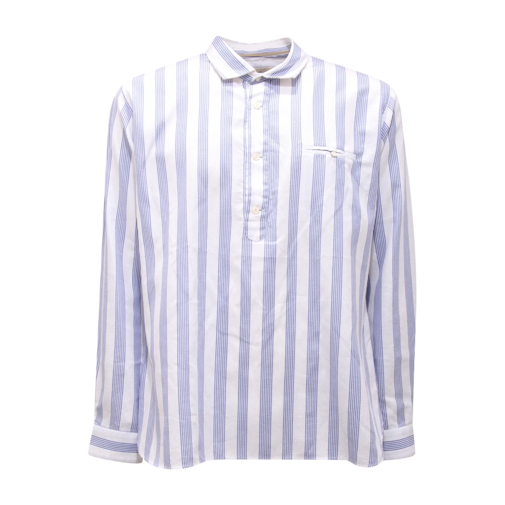 Tintoria Mattei 954 Men's Blue Camicia Slim Shirt Re7
