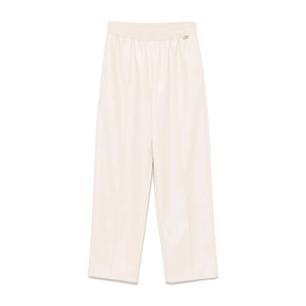 Liu Jo Imitatieleren Coated Broek White Dames