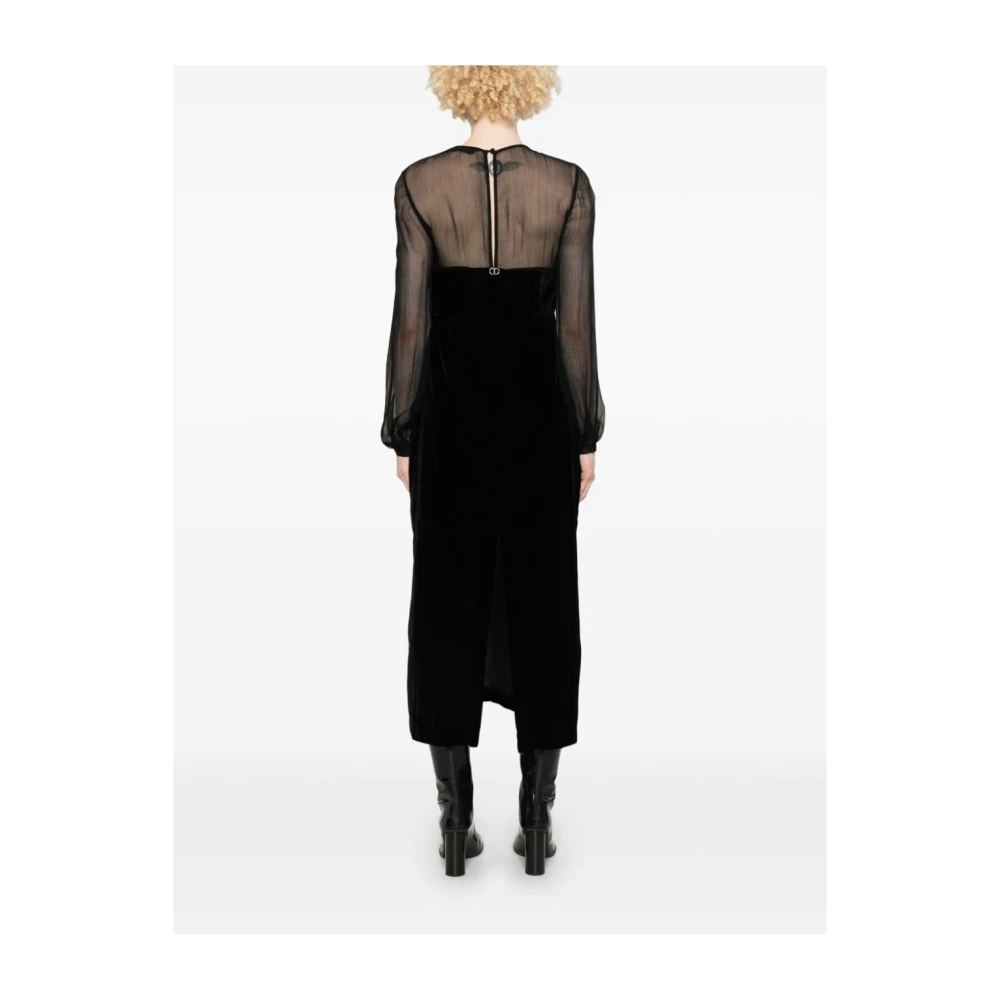 Twinset Zwarte Elegante Jurk voor Vrouwen Black Dames