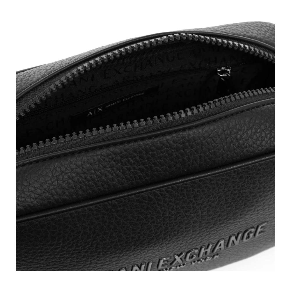 Armani Exchange Eenvoudige toilettas met ritssluiting Black Heren