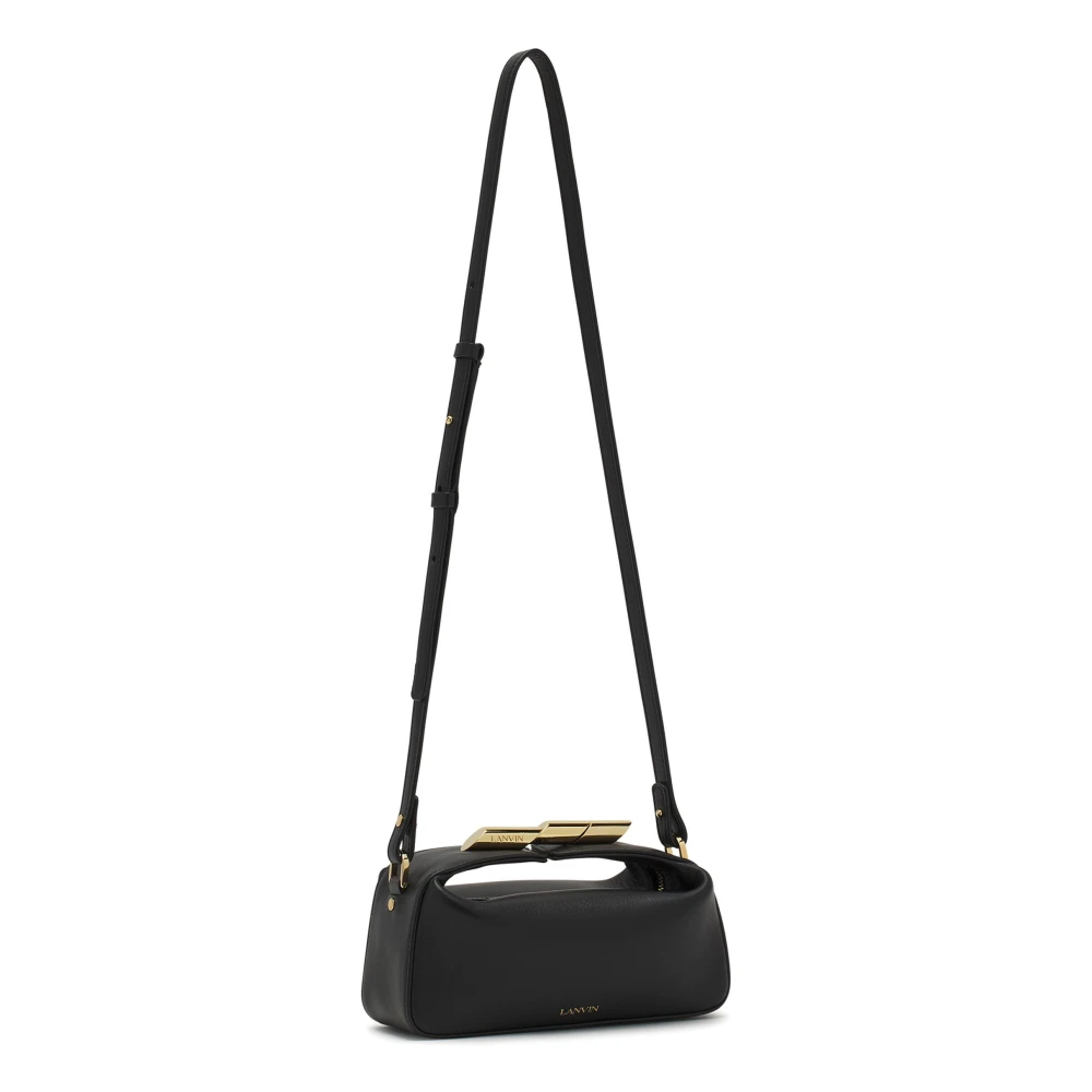 Lanvin Zwarte Paillet Schoudertas Black Dames