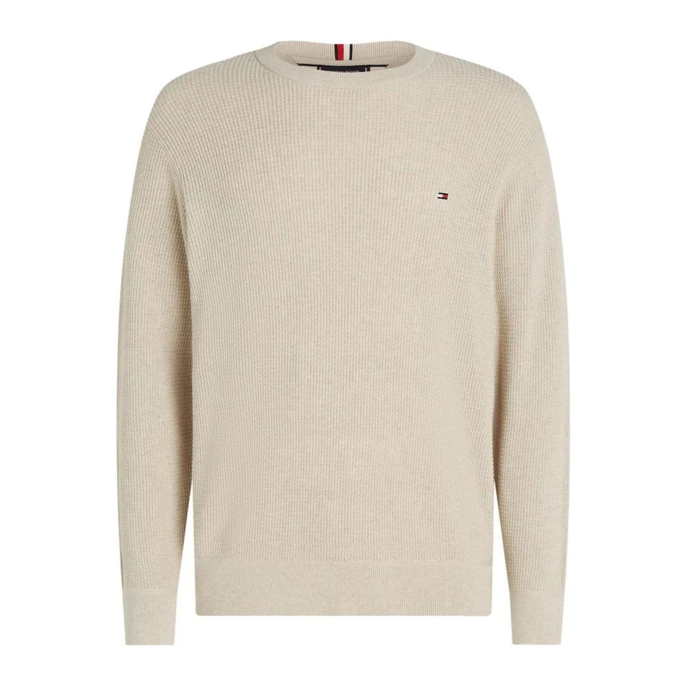 Tommy Hilfiger Heren Refined Crew Neck Sweater Beige Heren