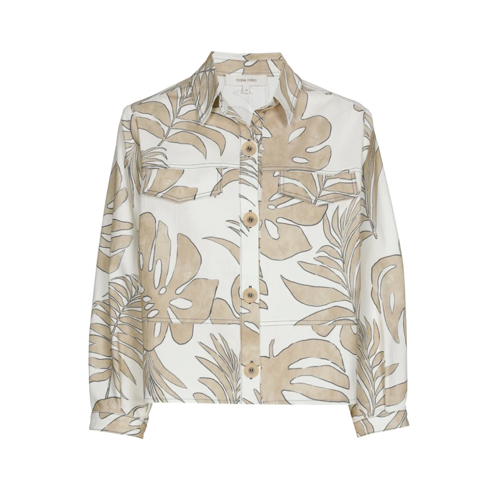Marie Méro Bloemenprint Katoen Stretch Jas Multicolor Dames