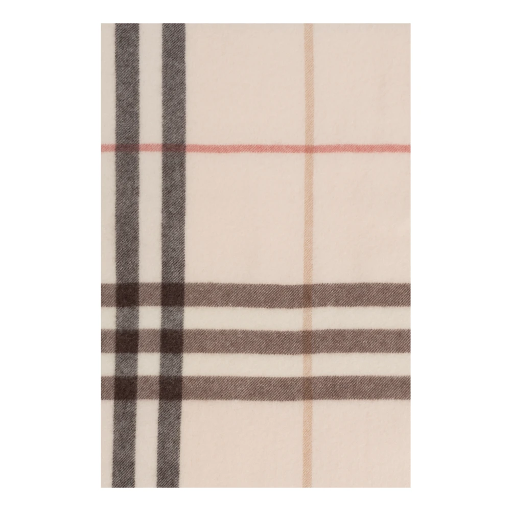 Burberry Kasjmier sjaal met franjes Pink Unisex