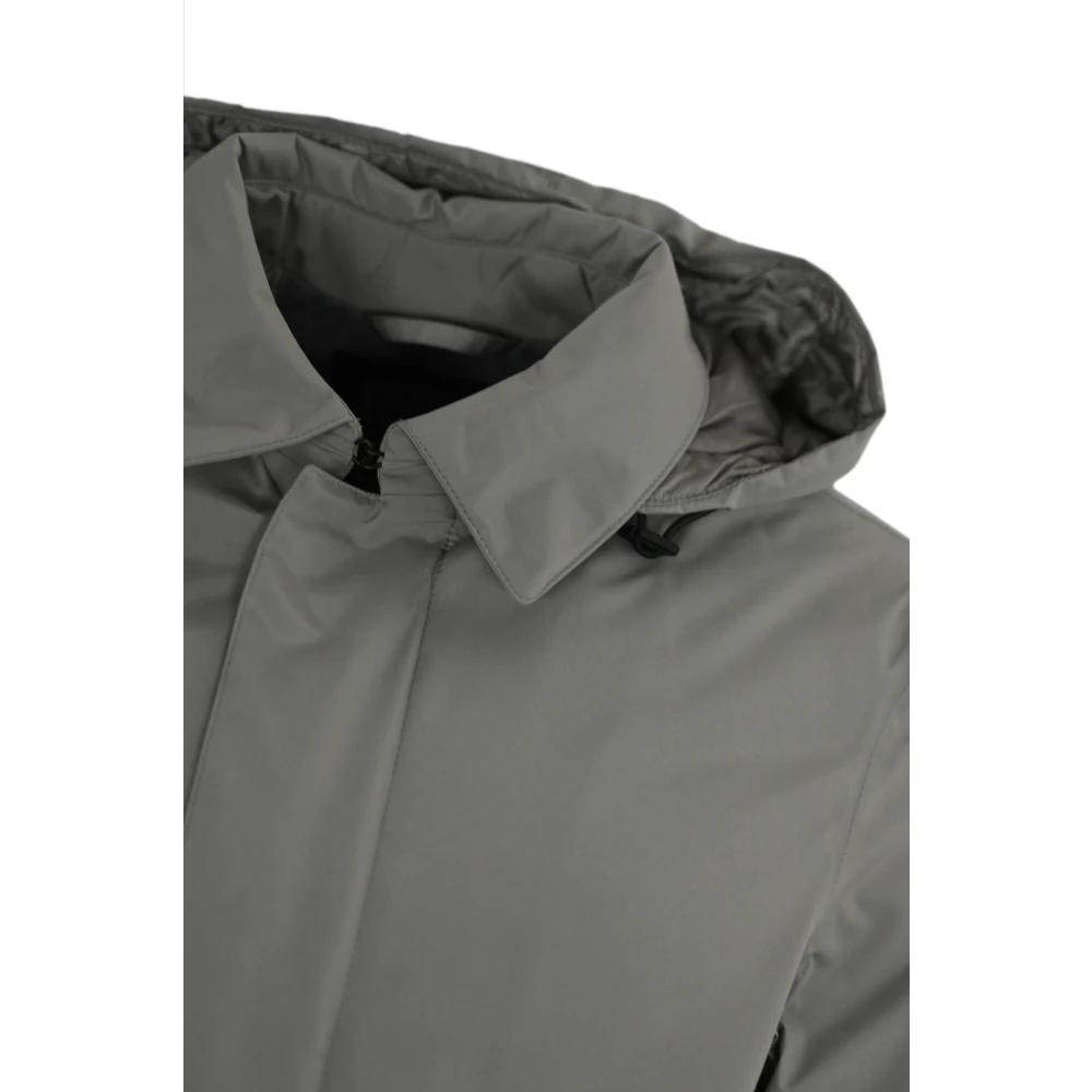 Herno Grijze Jas met Afneembare Capuchon Gray Heren