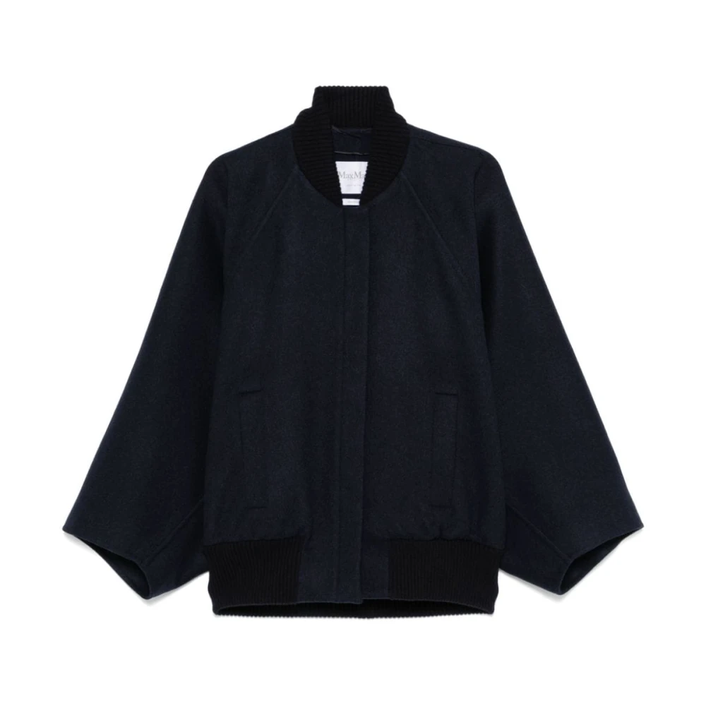 Max Mara Women's Blue Cashmere Cape - Ponchos - Xs - Jackets
