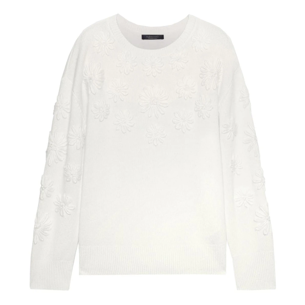 Elena Mirò Stijlvolle Maglia Top White Dames