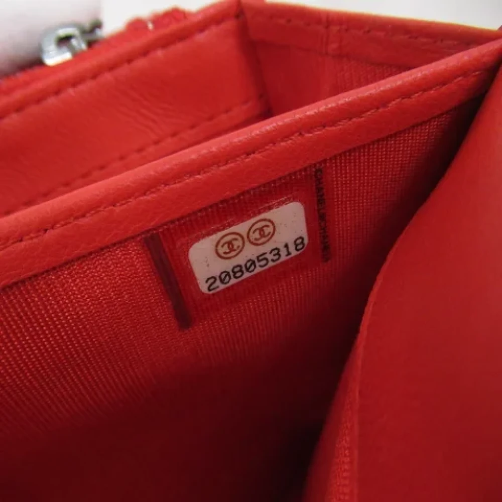 Chanel Vintage Pre-owned Leather wallets Red Dames