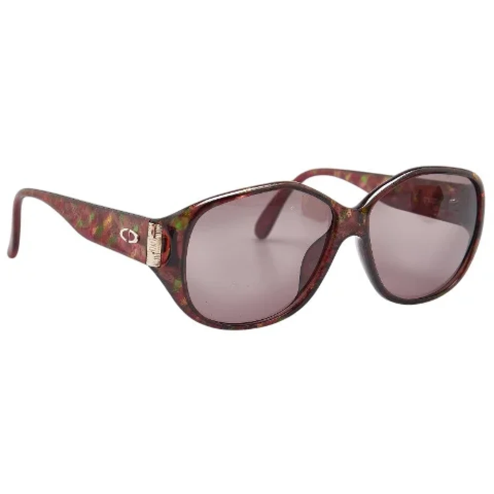 Dior Vintage Pre-owned Plastic sunglasses Brown Dames