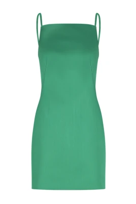 Sliced Mini Dress i Satin