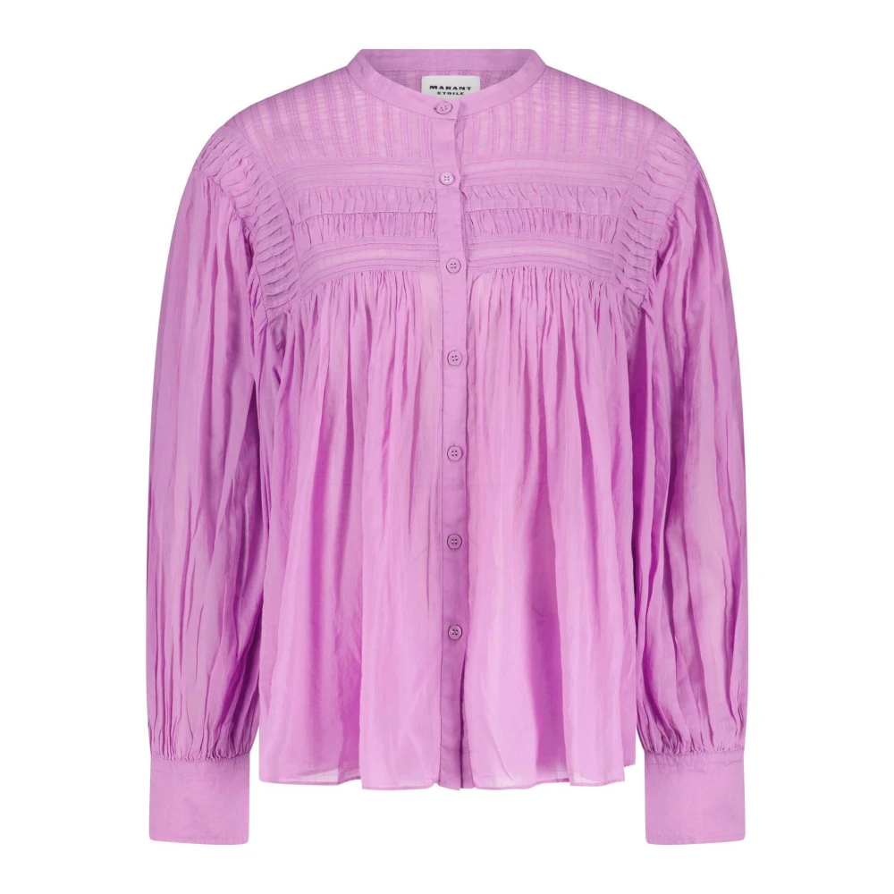 Isabel marant Ballonmouw Katoenen Blouse A-Lijn Pink Dames