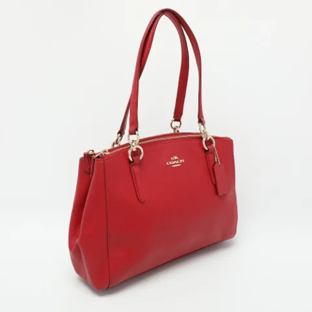 Coach Pre-owned Leather handbags Red Dames
