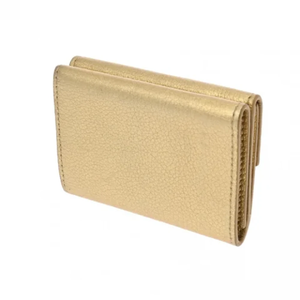 Louis Vuitton Vintage Pre-owned Leather wallets Yellow Dames