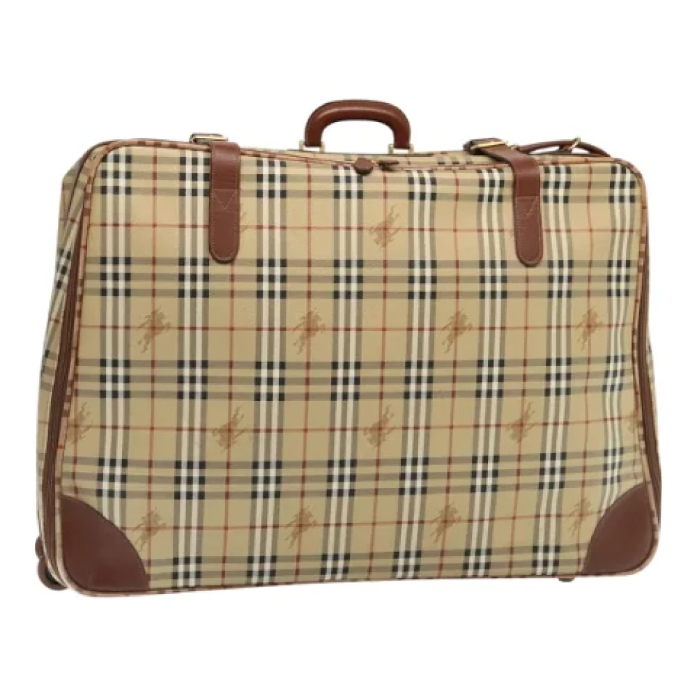 Burberry Vintage Pre-owned Leather travel-bags Beige Dames