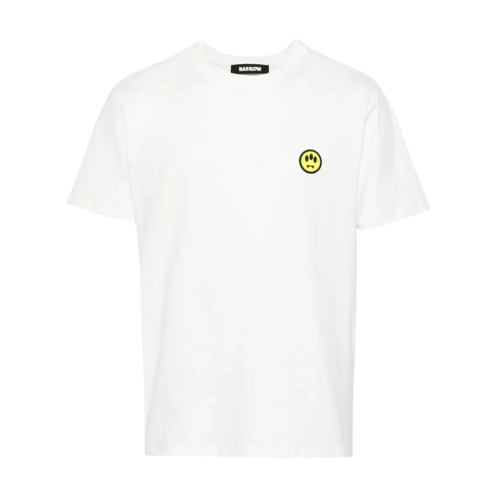 Barrow Jersey T-shirt met gezichtsmotief White Heren
