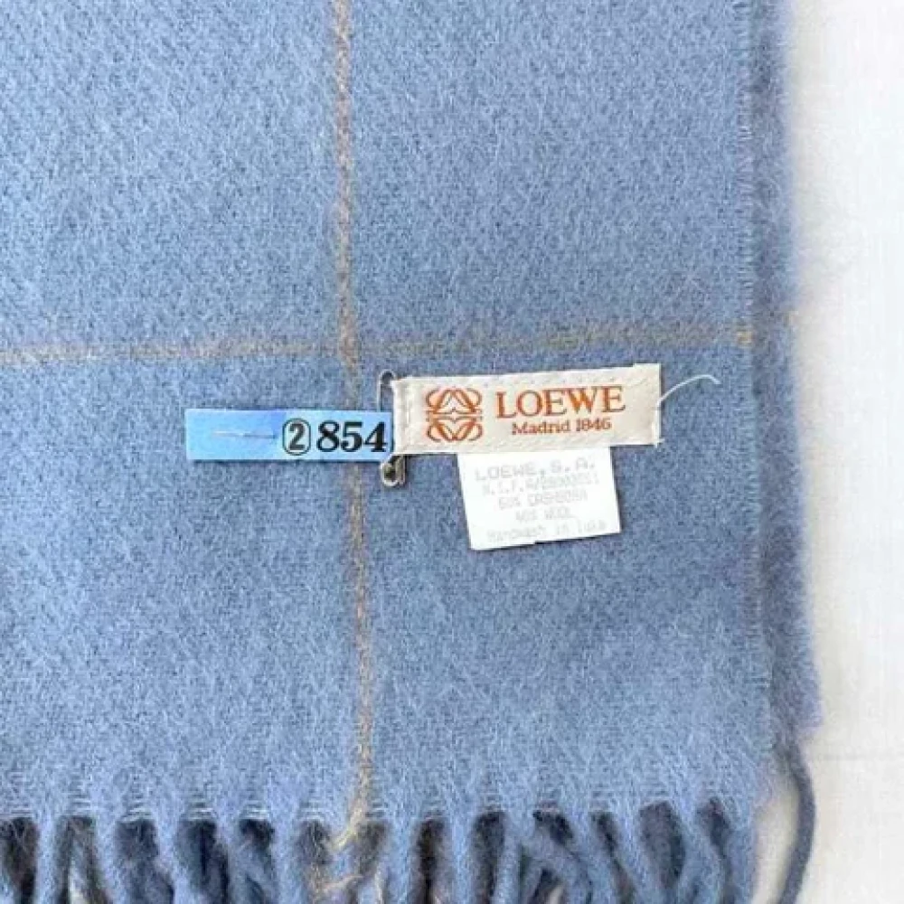 Loewe Pre-owned Fabric scarves Blue Dames