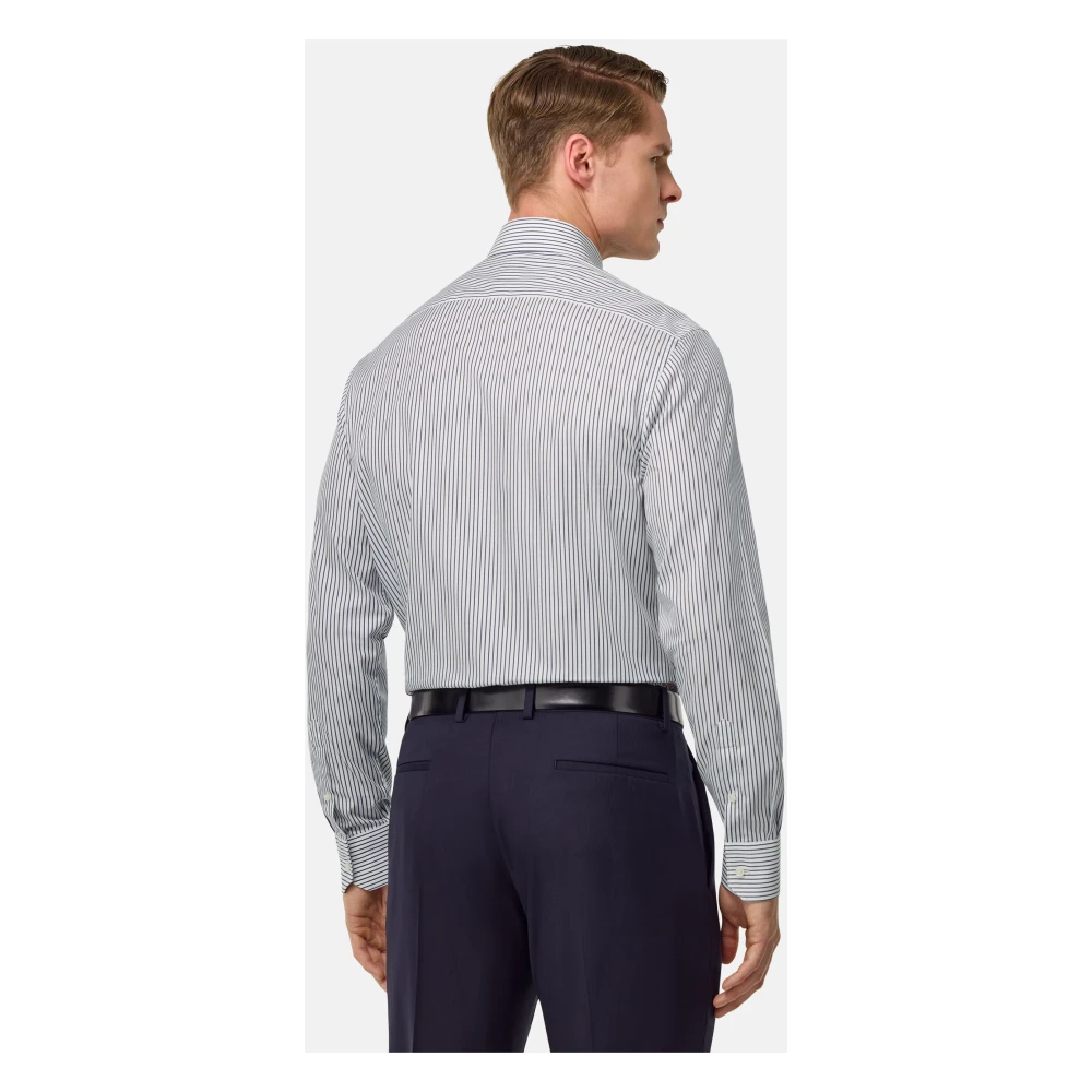 Boggi Milano Slim Fit Poplin Overhemd Blue Heren