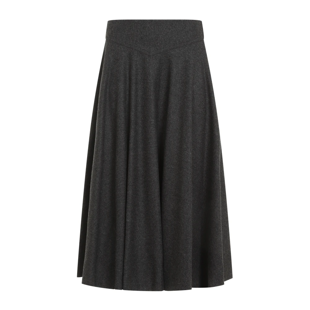 Ralph Lauren Volle Wollen ROK Gray Dames